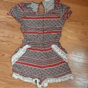 🔴⚫ Juniors Romper · Red & Black · Size S